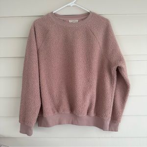 Cozy Sherpa fleece crew neck sweatshirt Soft Girl Balletcore Coquette